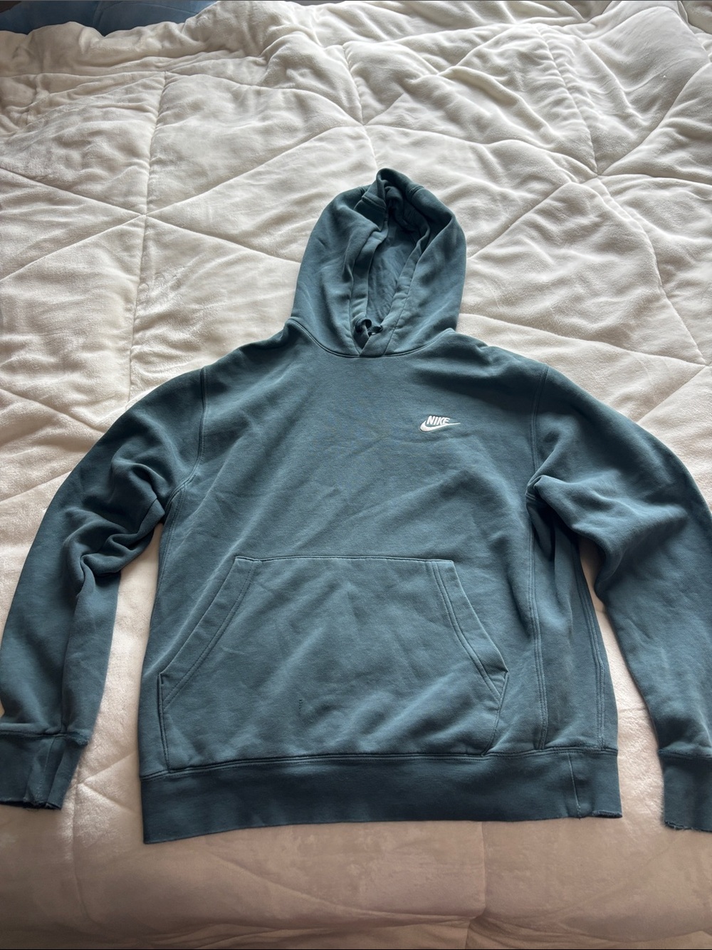 Nike Teal Pullover Hoodie with White Swoosh